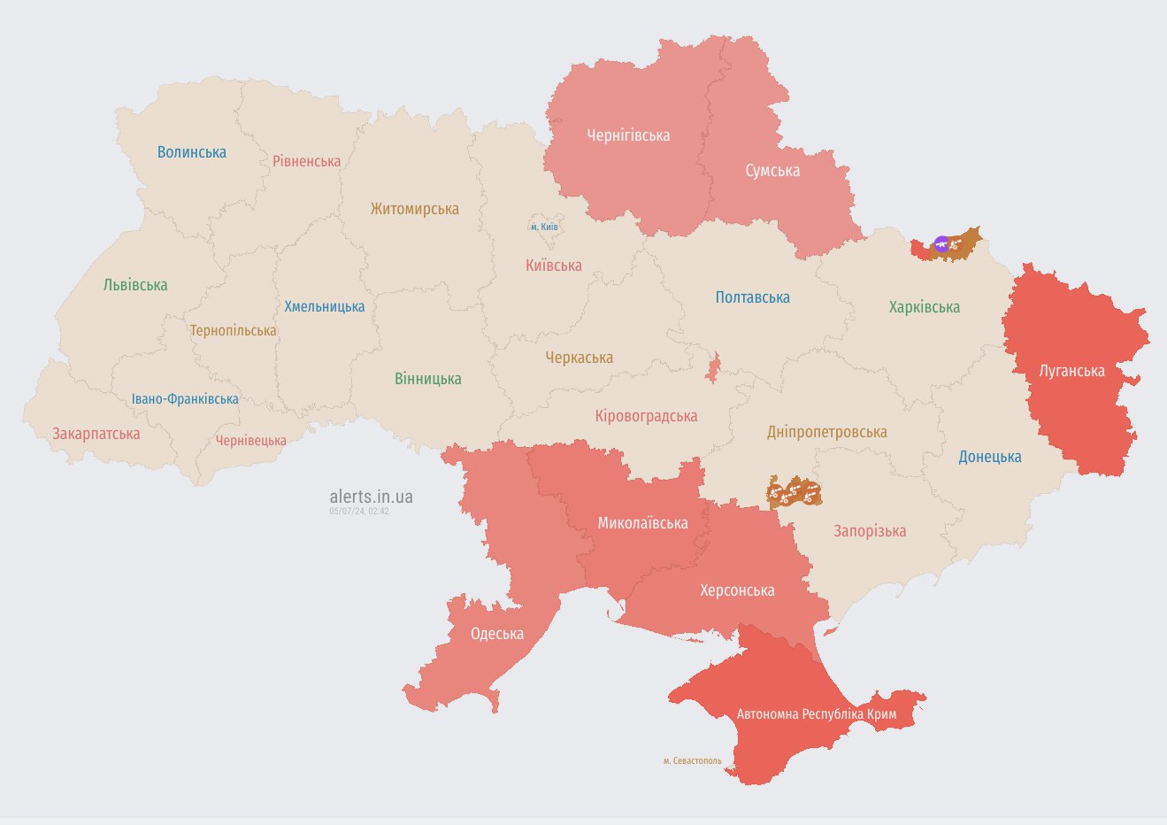 Атака "Шахедов" с разных направлений: в Киеве и многих областях объявлена воздушная тревога
