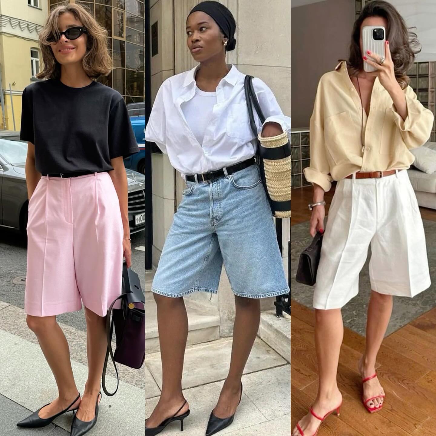 Шорти-бермуди залишаються на піку популярності цього літа: з чим носити трендову річ