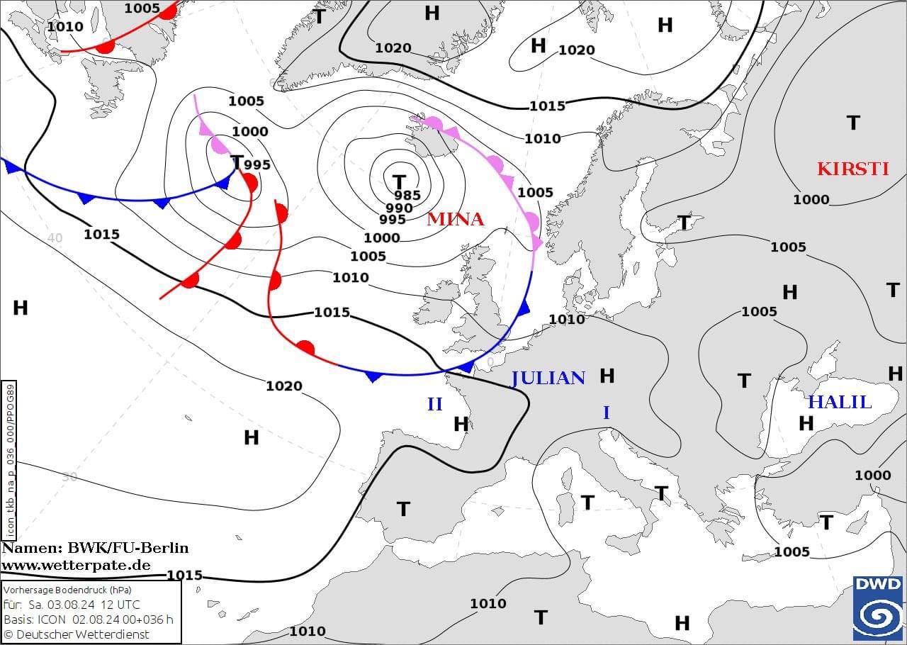 Циклон будет "бодаться" с антициклонами Halil и Julian. Прогноз погоды на выходные