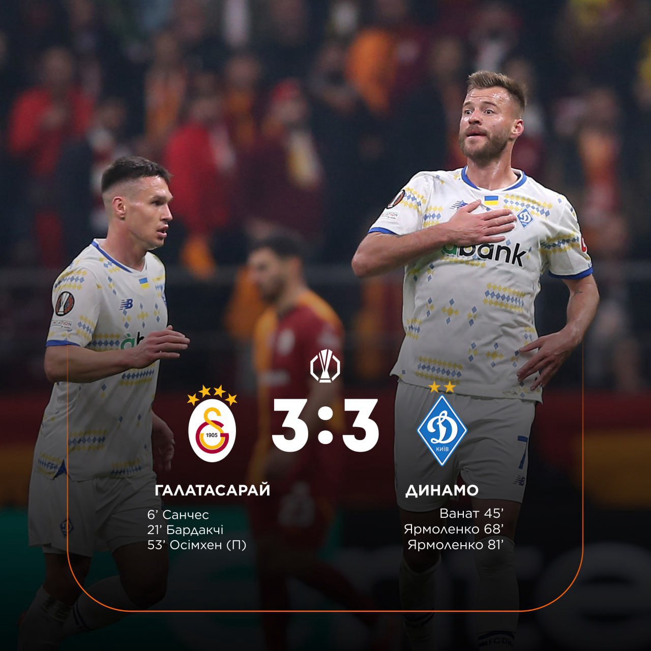 "Динамо" з трьома забитими голами здобуло перше очко в Лізі Європи