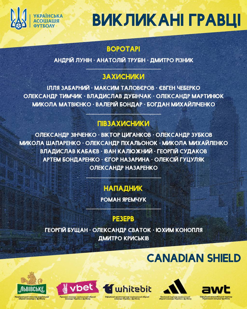 Ребров объявил состав сборной на турнир в Канаде: есть сенсационные новички