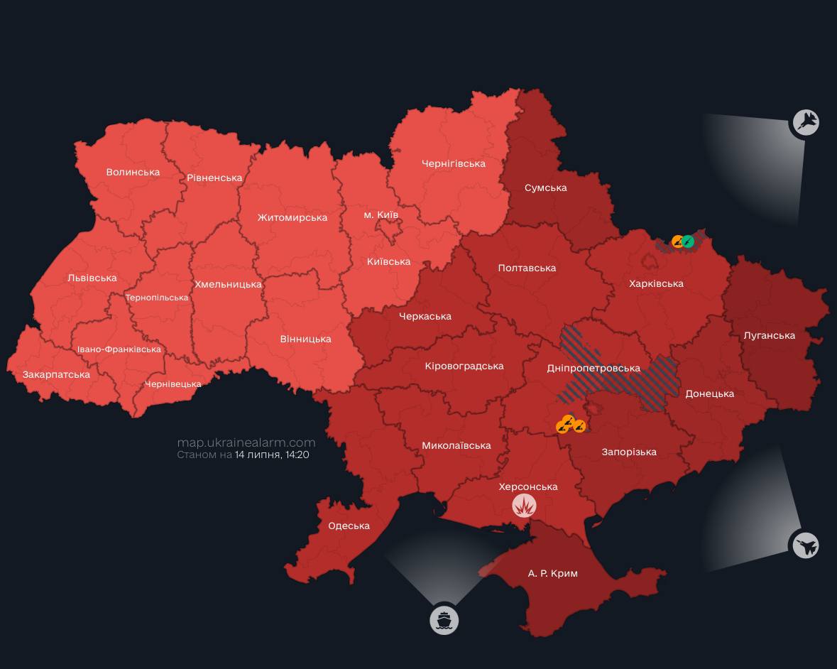 В Україні масштабна повітряна тривога через зліт МіГ-31К