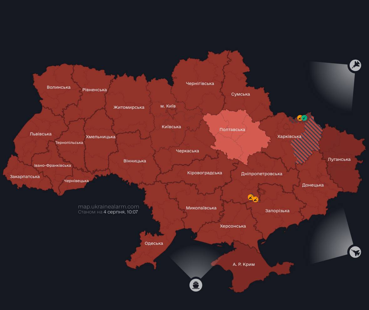 В Україні вдруге за ранок масштабна тривога через зліт МіГ-31К