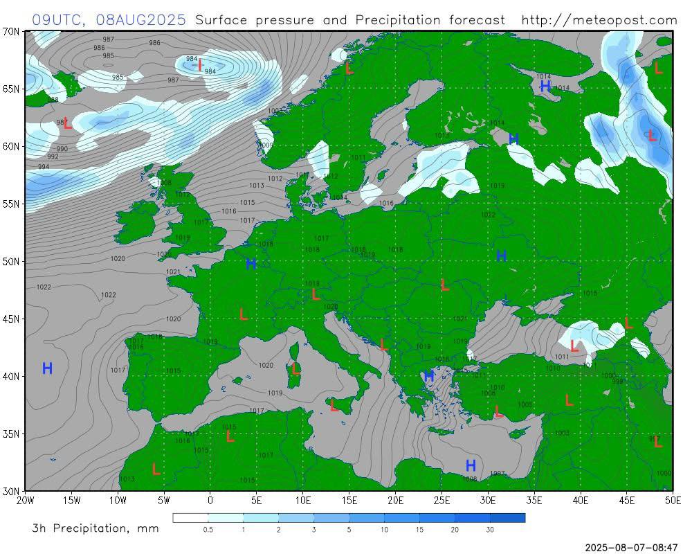 В Украину идет антициклон: синоптик показала карту погоды на завтра