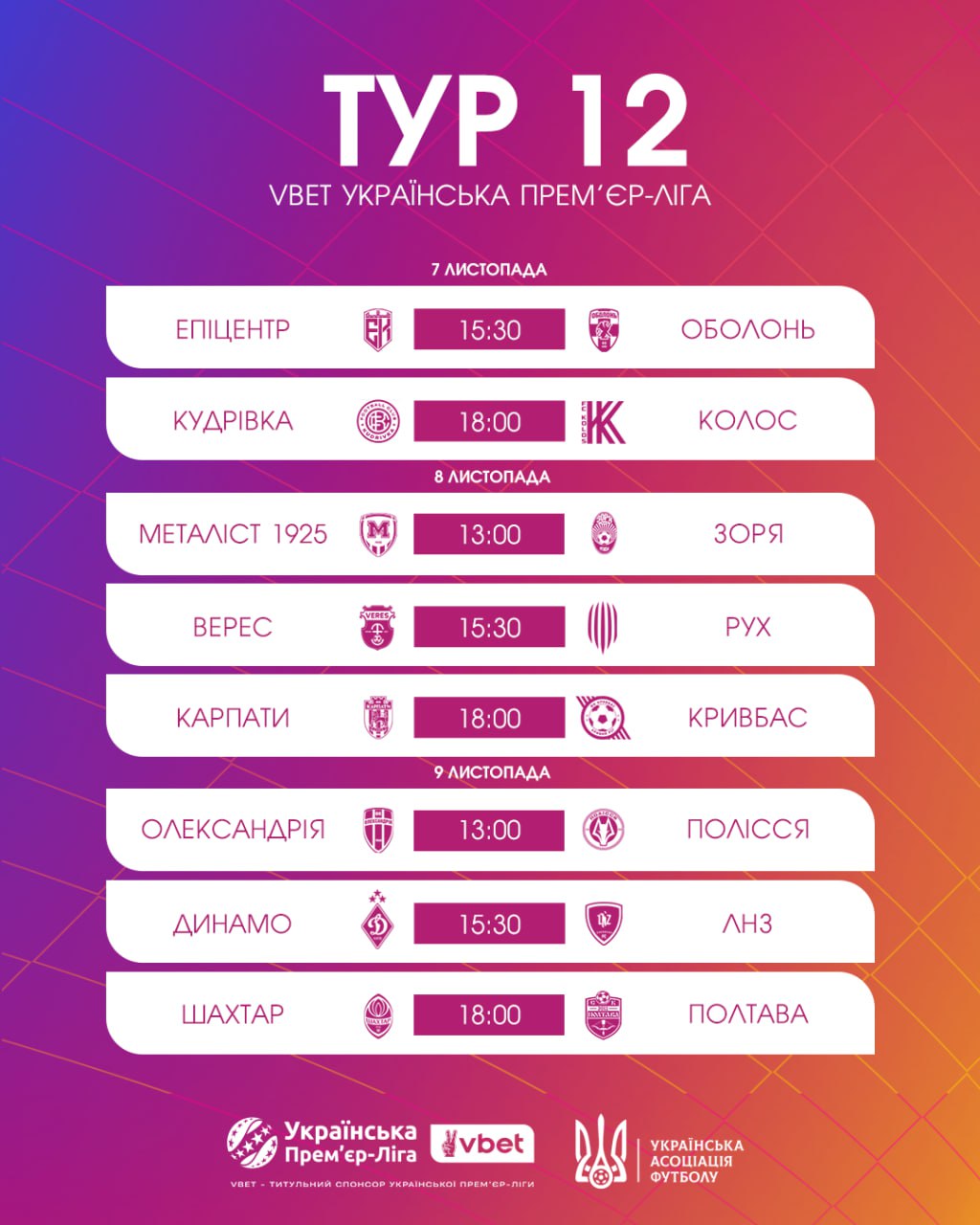 "Динамо" проти несподіваного конкурента та інші матчі 12 туру УПЛ - коли і де дивитися