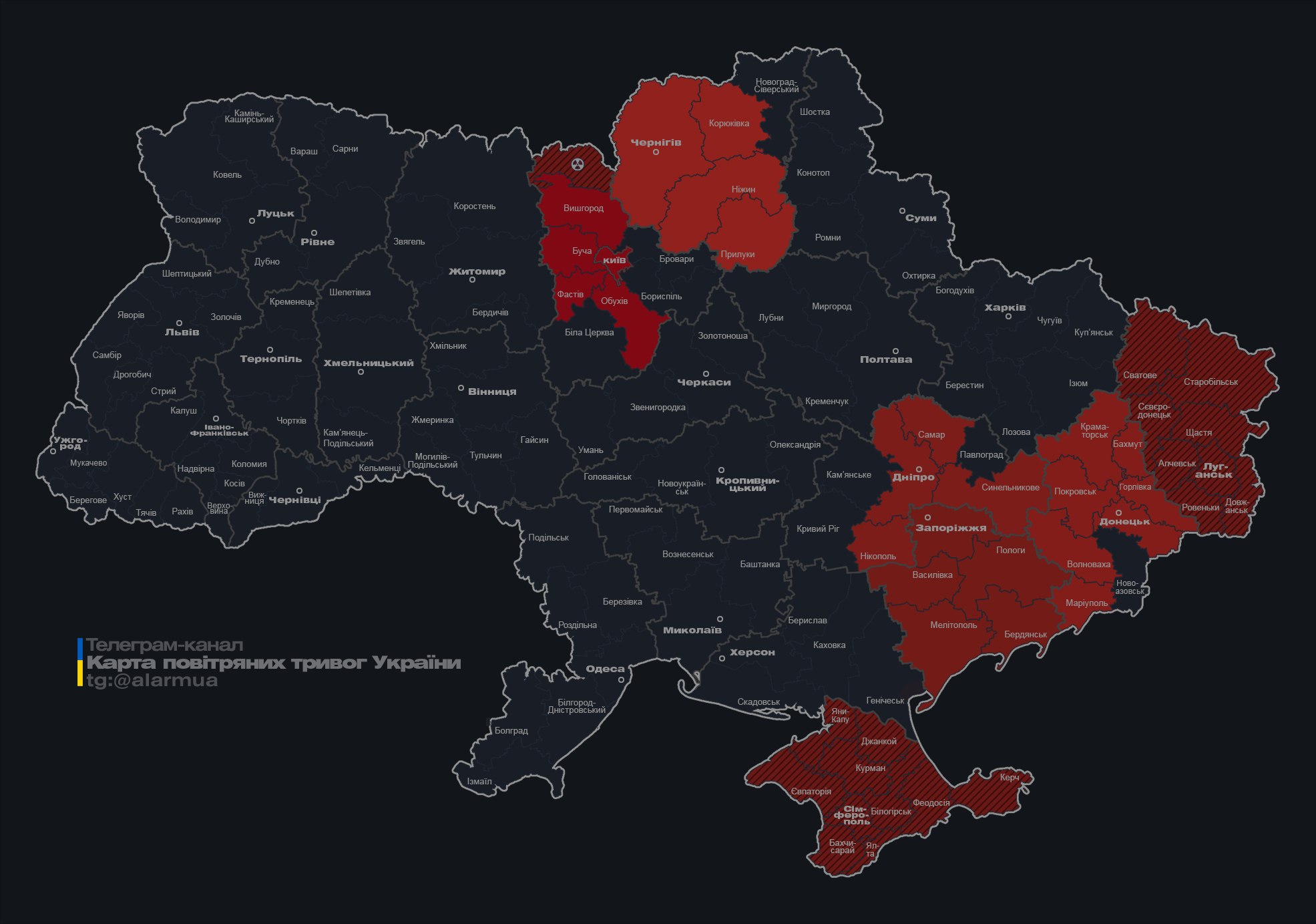 У Києві повітряна тривога через загрозу дронів: вже лунають вибухи
