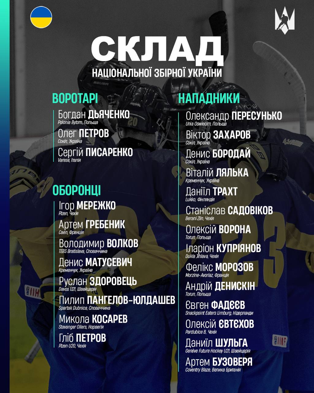 Кубок наций по хоккею: Украина сыграет с конкурентом на ЧМ и элитными сборными