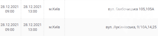 У Києві та області очікуються відключення електрики: графік та адреси