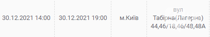 У Києві та області очікуються відключення електрики: графік та адреси