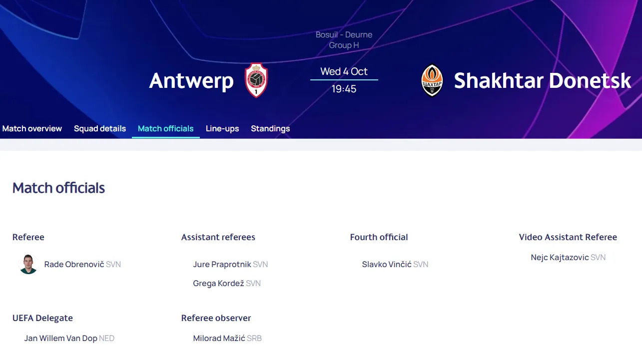 УЄФА хотів призначити на матч "Шахтаря" голову суддівського корпусу РФ, але швидко передумав