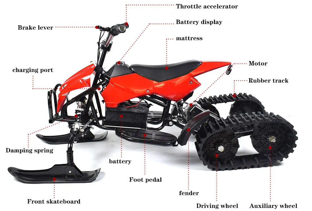 На Alibaba продают полностью электрические снегоходы всего за 499 долларов