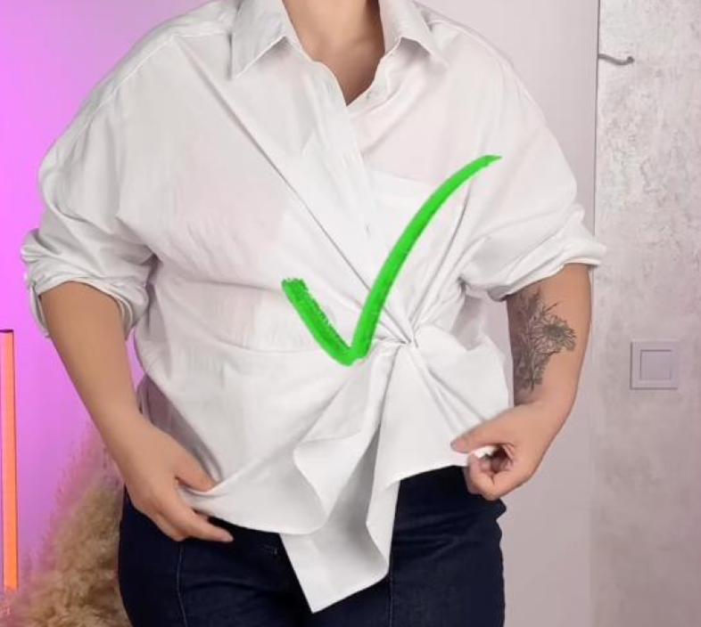 Довга сорочка? Ось як зробити її дійсно стильною усього за декілька секунд (відео)