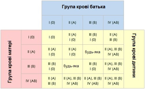 Как определить группу крови ребенка по родительской и когда бывают "сюрпризы" (таблица)