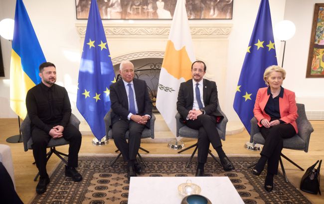 Усиление боевой авиации и мирные переговоры: Зеленский встретился с лидерами ЕС на Кипре