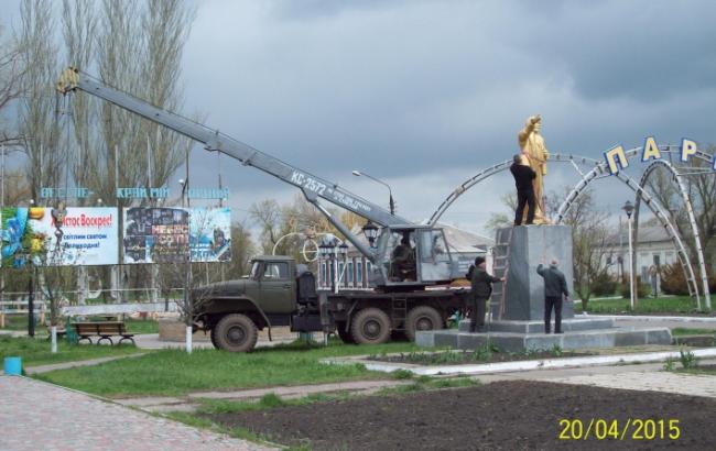 В Запорожской обл. восстановили памятник Ленину
