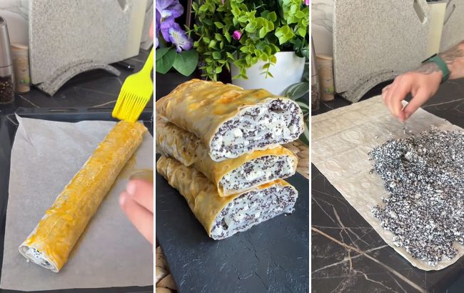 Нежный маковый рулет, который не вредит фигуре: легкий рецепт