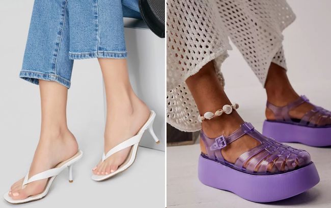 Желейні босоніжки, мюлі та в'єтнамки: як виглядає модне взуття на літо 2025