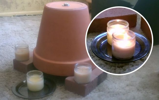 Проста пічка власними руками: зі свічок, цегли та квіткових горщиків