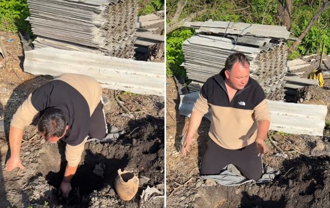 Священник з Тернополя знайшов на власному подвір'ї глечик зі скарбом XIX століття