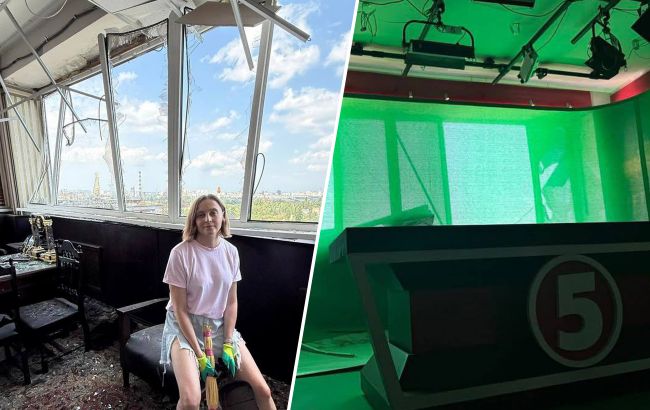 "5 канал" постраждав під час атаки на Київ: мовлення тимчасово призупинено