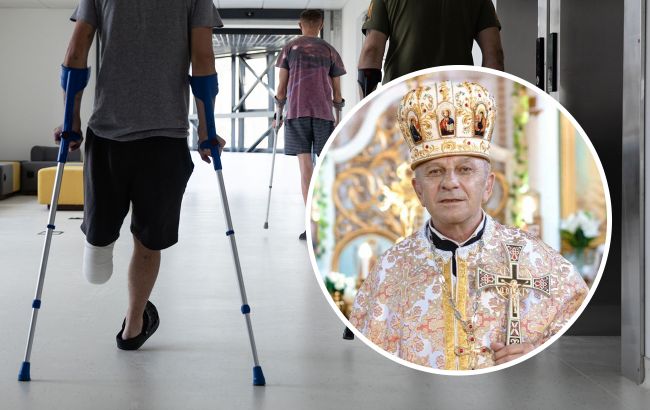 Украинский священник, который 22 года носит протезы, трогательно поддержал военного (фото)