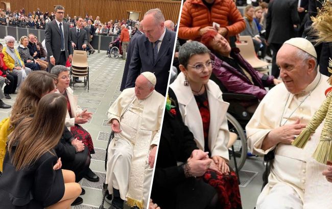 Співачка Оксана Муха подарувала Папі Римському незвичайний подарунок: фото зустрічі