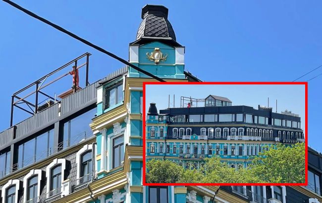 На київському будинку-пам'ятці помітили незаконну надбудову: що відомо