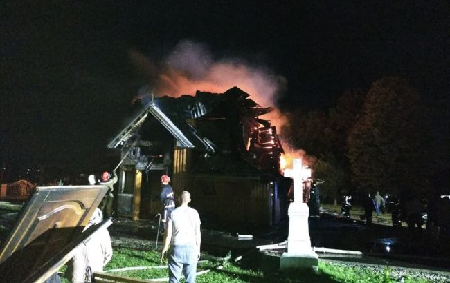 В Ивано-Франковской области горела церковь