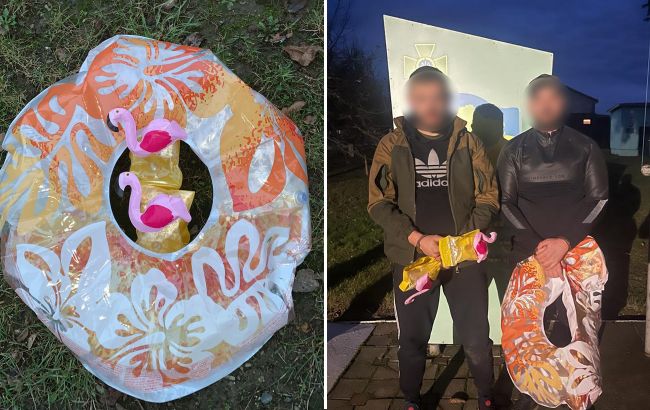 У нарукавниках з рожевими фламінго: на Закарпатті затримали ухилянтів-плавців (фото)