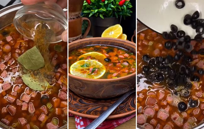 Зі всього, що залишилося після свят: рецепт дуже смачної та ситної солянки