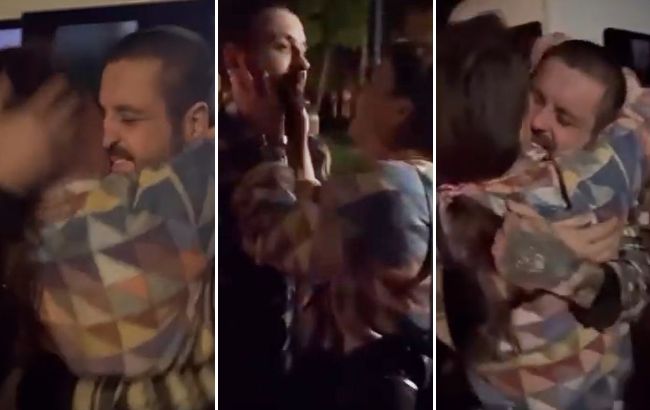 Олександр "Ведмідь" встретился с женой: от этого видео освобождения героя из плена текут слезы
