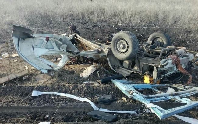 Вибух автобуса під Марьинкой: фото