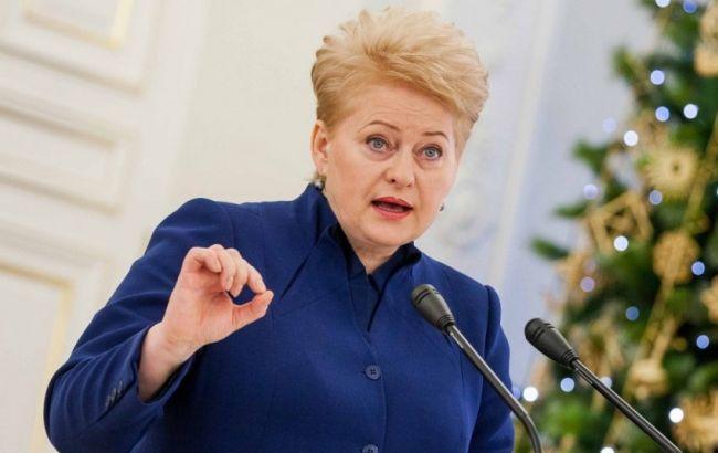 Грибаускайте призвала всерьез воспринимать "паранойю Путина"