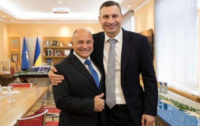 Кличко и Райнер Бомба обсудили привлечение инвестиций в строительство Подольско-Воскресенского моста