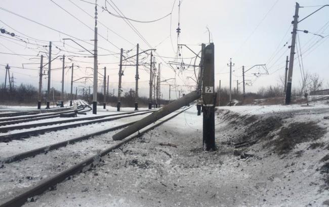 В результате обстрела Авдеевки повреждена ж/д станция