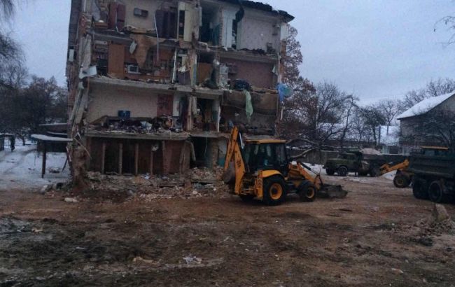 Обвал общежития в Чернигове: работы по разборке завалов завершены
