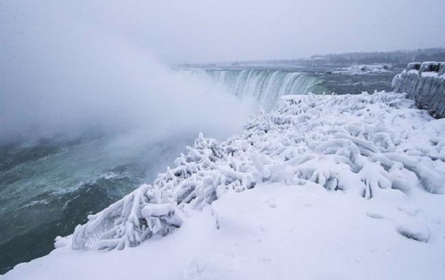 В США частично замерз Ниагарский водопад