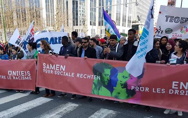 В Брюсселе прошли массовые акции протеста против расизма