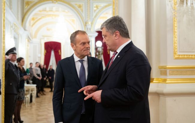 Туск заявил о высокой репутации Порошенко во всех столицах Европы