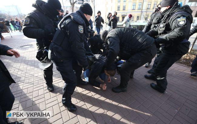 Полиция назвала число задержанных в ходе столкновений на Транс-марше в Киеве