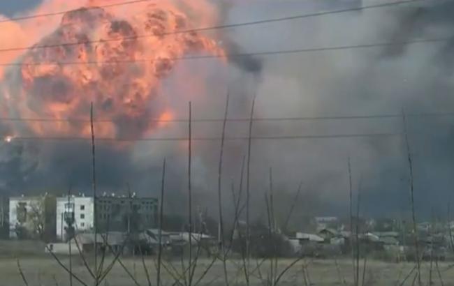 Взрывы в Балаклее: опубликовано видео с близкого расстояния