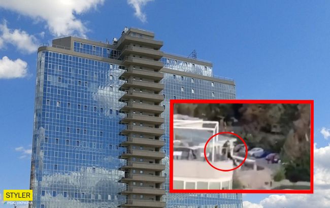 Потом по кусочкам собирают: на крыше ресторана в Киеве засекли романтических экстремалов