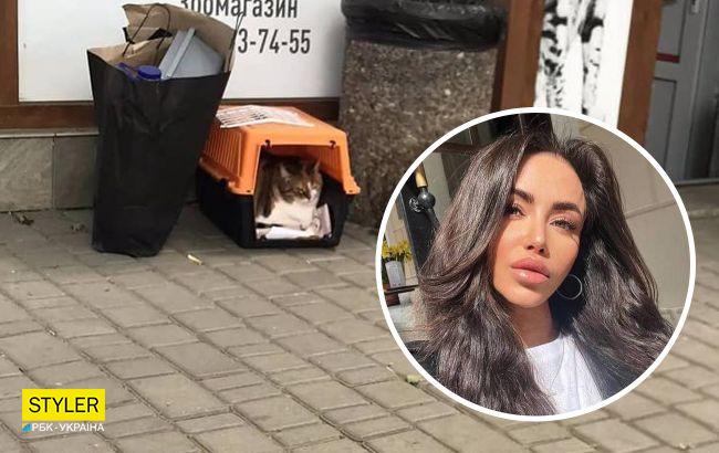 В Одессе девушка избавилась от своей кошки, подкинув ее под ветеринарную клинику