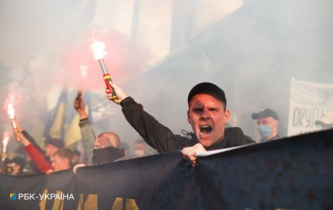На марше ко Дню защитника националисты озвучили свои требования к власти