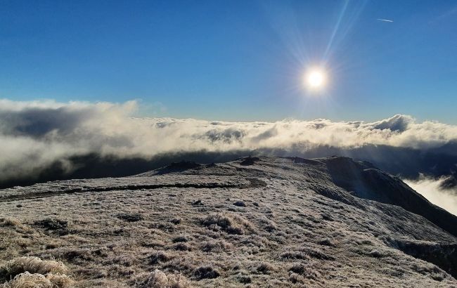 Первые морозы в Украине: замерзшие Карпаты показали на сказочных фото