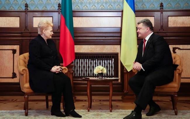 Порошенко посетит Литву в 2017, - Грибаускайте