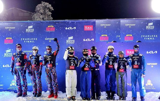 Украинские фристайлисты завоевали "бронзу" на кубке мира по лыжной акробатике