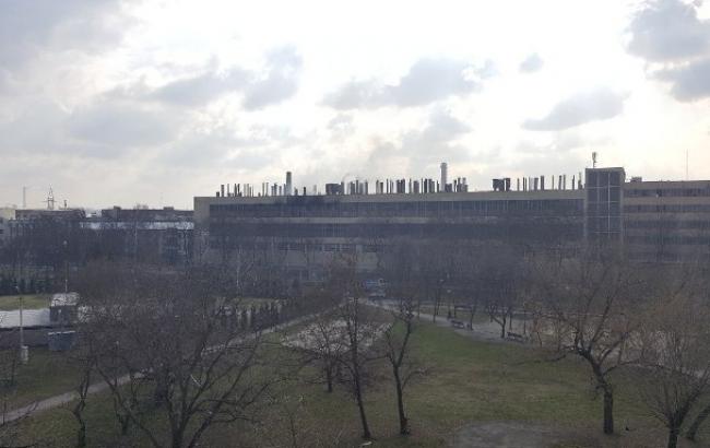 В Харькове на территории велозавода возник пожар