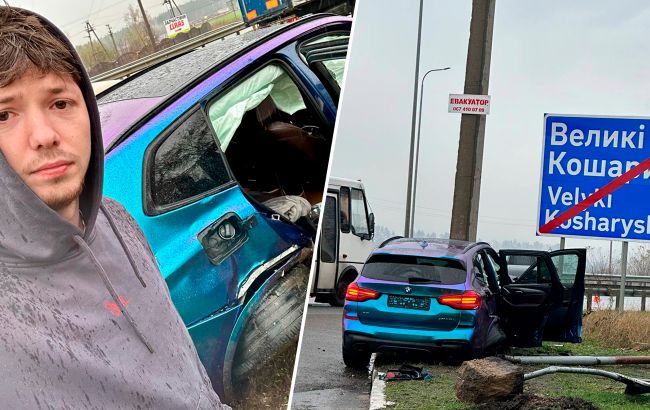 Відомий український блогер потрапив у жорстку аварію: фото з місця події