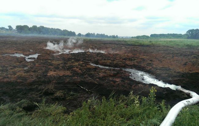 Под Киевом зафиксировано несколько очагов возгорания торфяников
